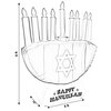 Gardenised Giant Hanukkah Inflatable Menorah - Yard Decor with Built-in Bulbs QI003944